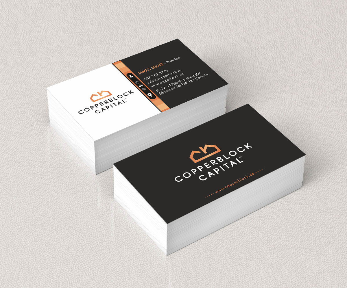 Visitenkarten-Design von Infinitive Technology für Copperblock Capital Corp. | Design #20342214