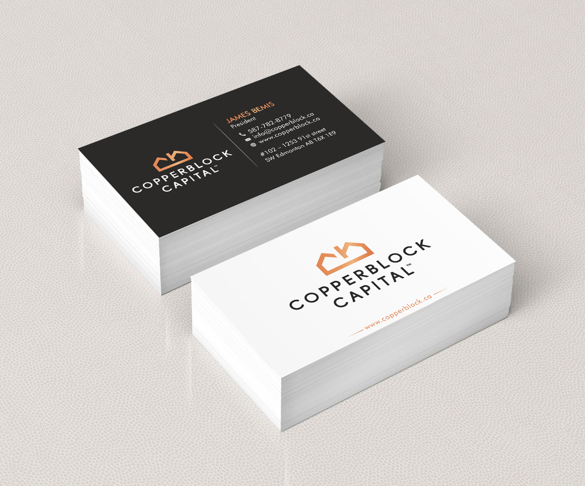Visitenkarten-Design von Infinitive Technology für Copperblock Capital Corp. | Design #20342215