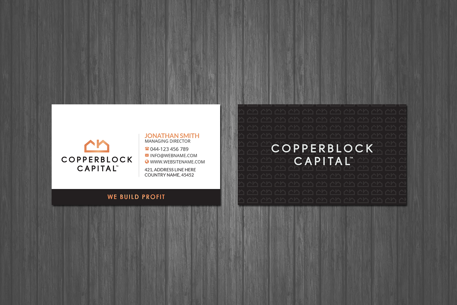 Business Card Design by Creations Box 2015 for Copperblock Capital Corp. | Design #20334791