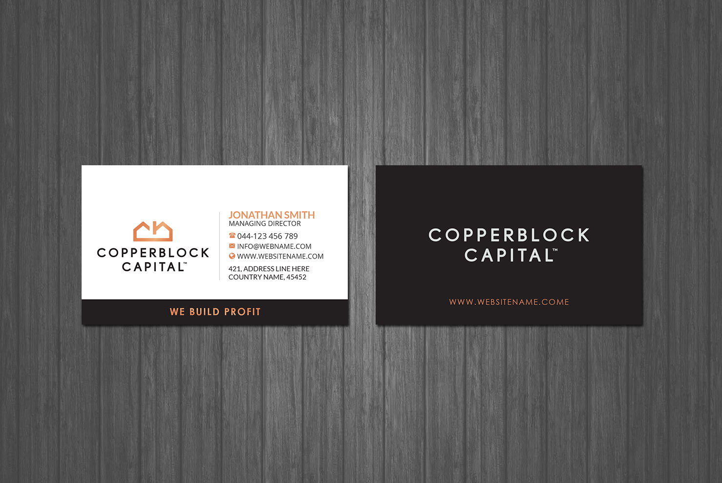 Business Card Design by Creations Box 2015 for Copperblock Capital Corp. | Design #20334793
