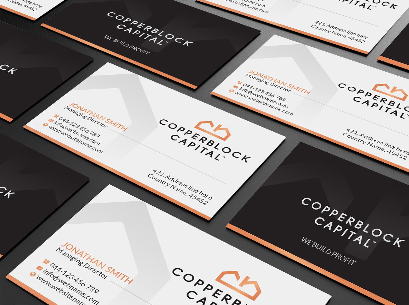 Business Card Design by Creations Box 2015 for Copperblock Capital Corp. | Design #20334805
