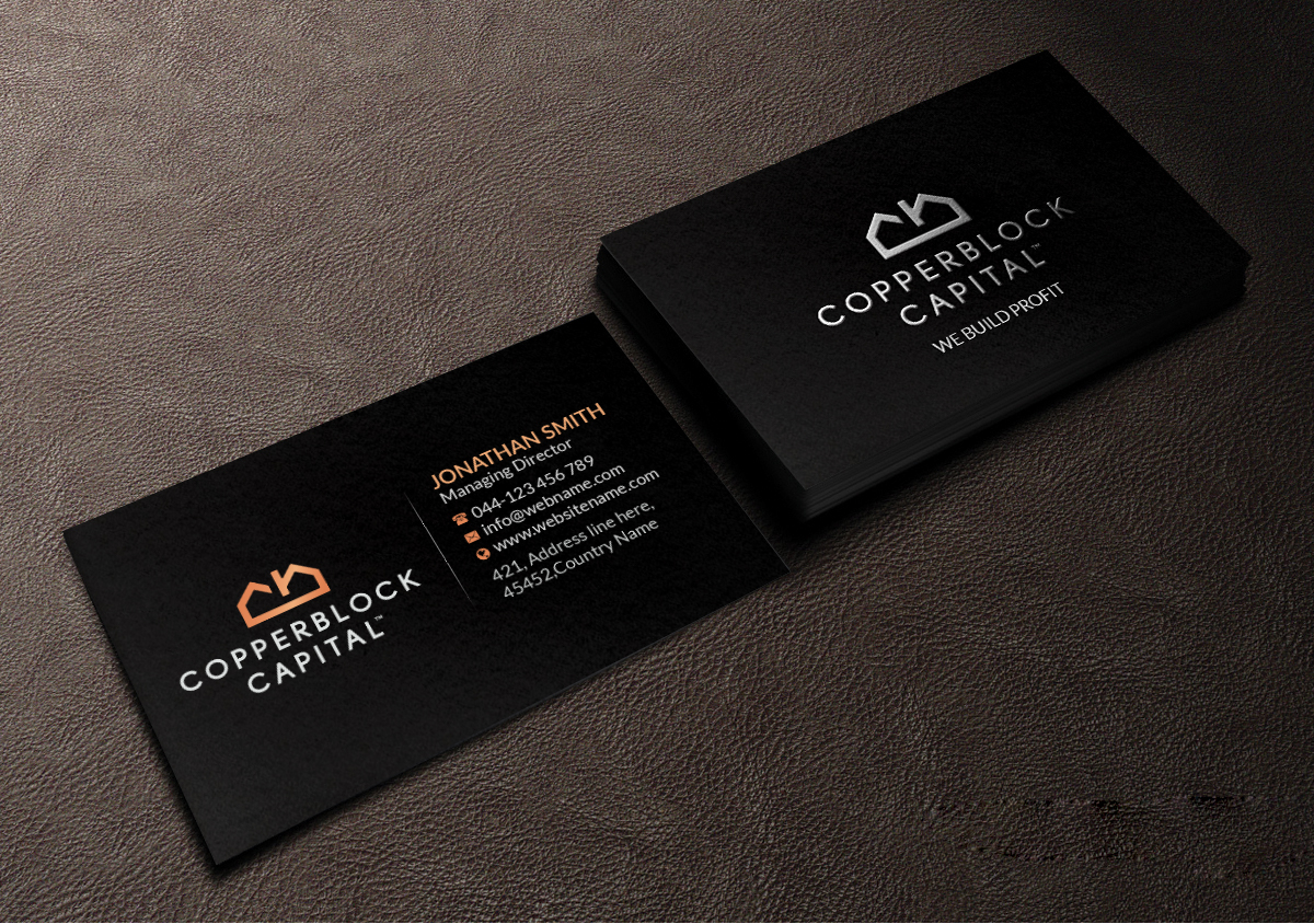 Business Card Design by Creations Box 2015 for Copperblock Capital Corp. | Design #20334807