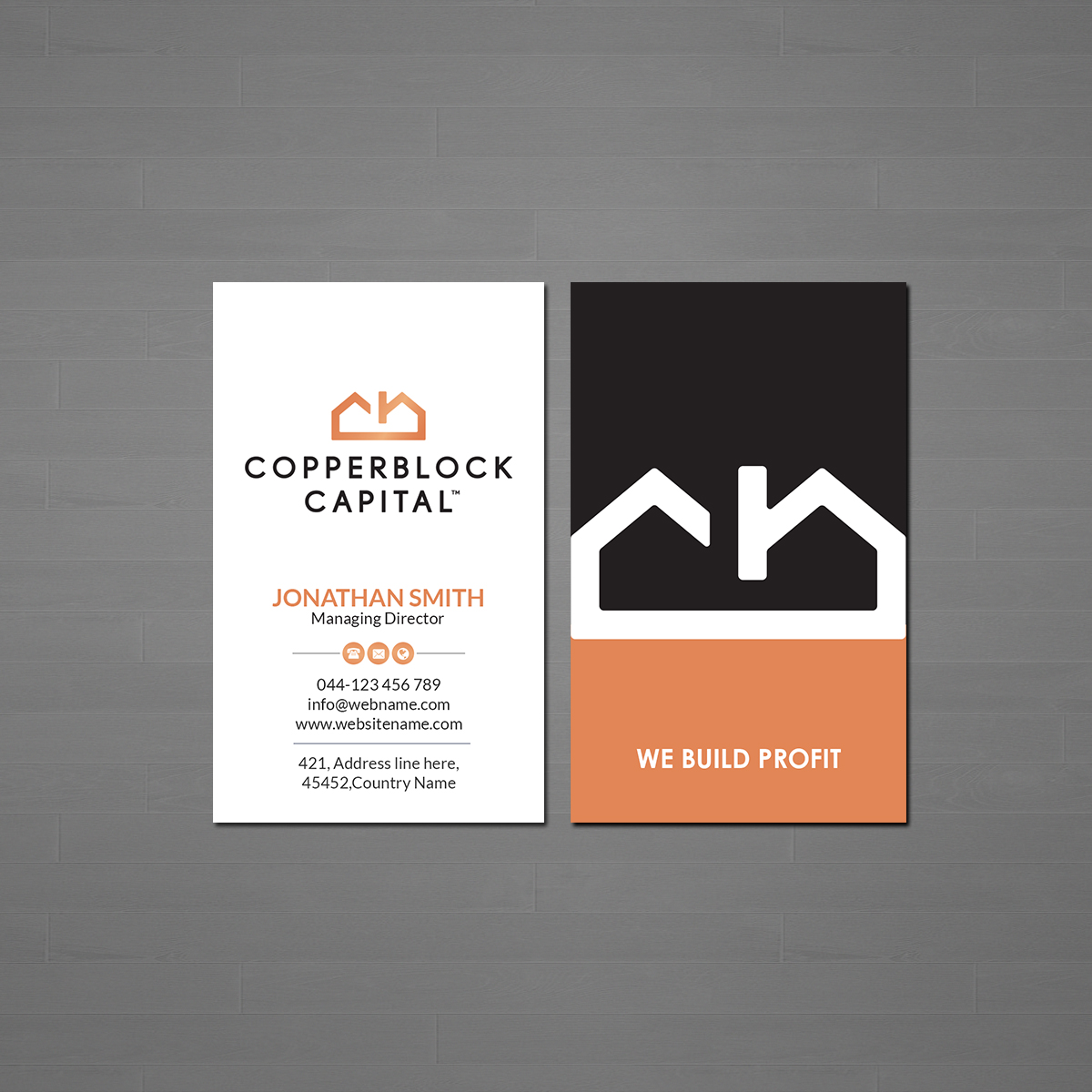 Business Card Design by Creations Box 2015 for Copperblock Capital Corp. | Design #20334822