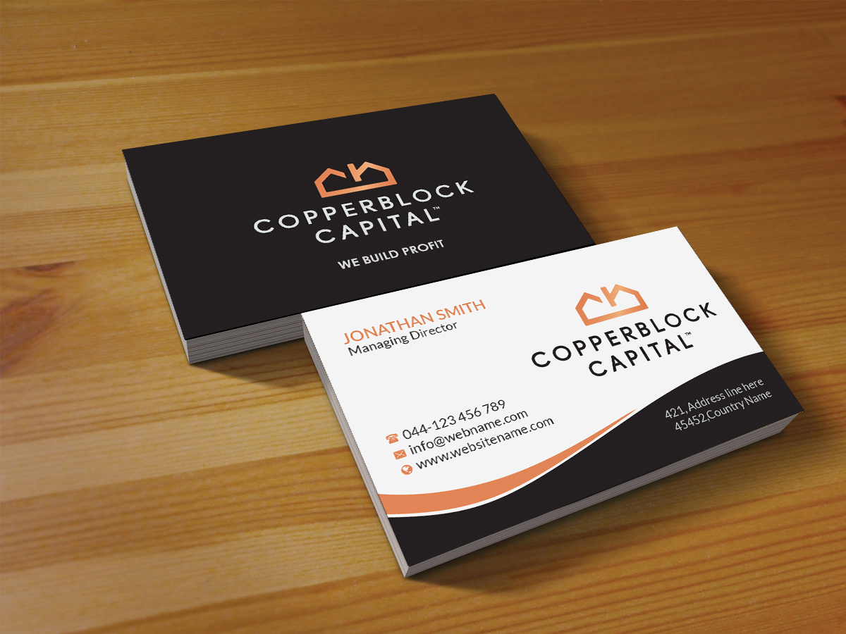 Business Card Design by Creations Box 2015 for Copperblock Capital Corp. | Design #20334832