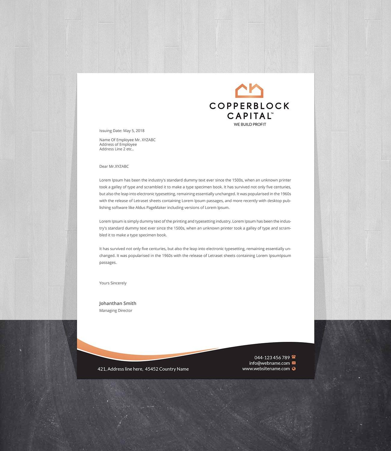 Business Card Design by Creations Box 2015 for Copperblock Capital Corp. | Design #20338132