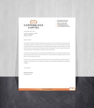 Business Card Design by Creations Box 2015 for Copperblock Capital Corp. | Design: #20338134