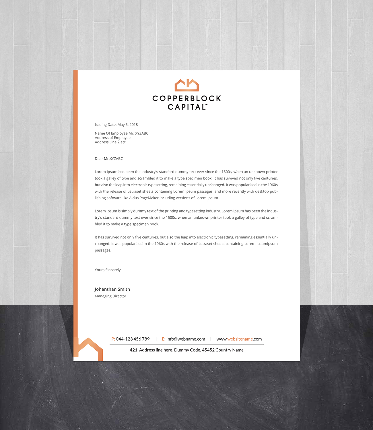 Business Card Design by Creations Box 2015 for Copperblock Capital Corp. | Design #20338135
