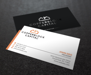 Design de Carte de Visite par Brand aid pour Copperblock Capital Corp. | Design : #20330965