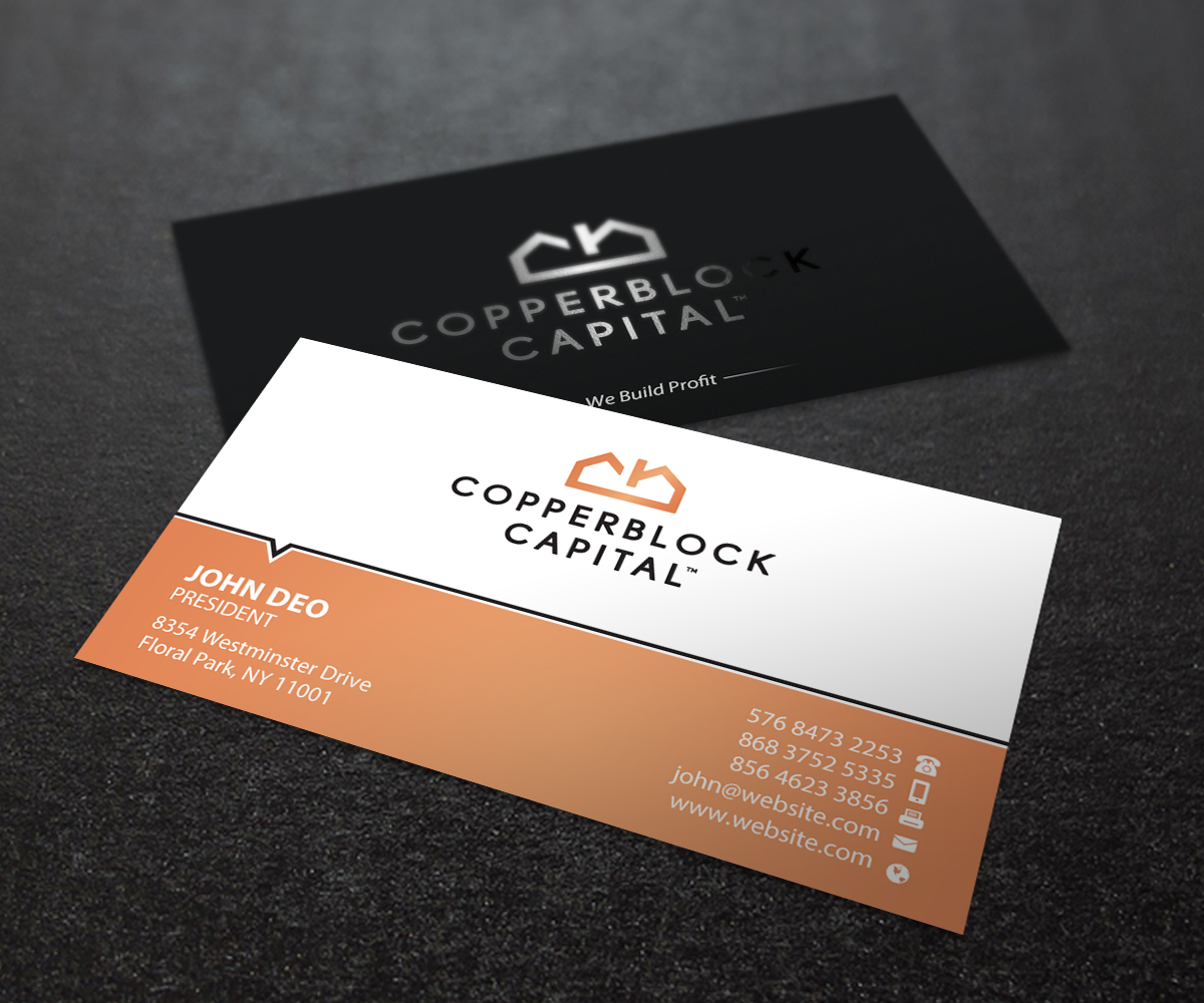 Design de Carte de Visite par Brand aid pour Copperblock Capital Corp. | Design #20333581