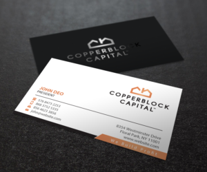 Design de Carte de Visite par Brand aid pour Copperblock Capital Corp. | Design : #20333583