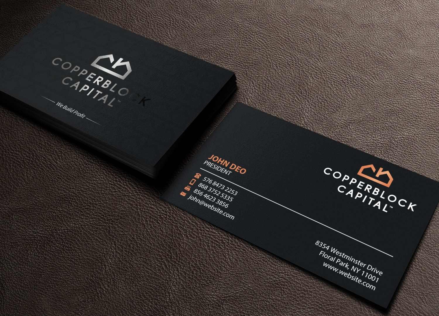 Design de Carte de Visite par Brand aid pour Copperblock Capital Corp. | Design #20333588