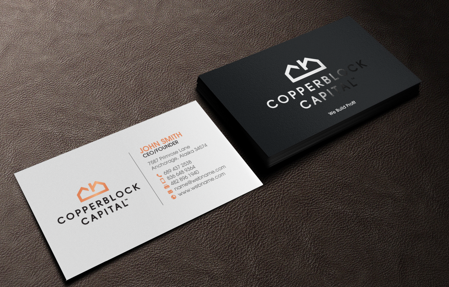 Business Card Design by chandrayaan.creative for Copperblock Capital Corp. | Design #20329174