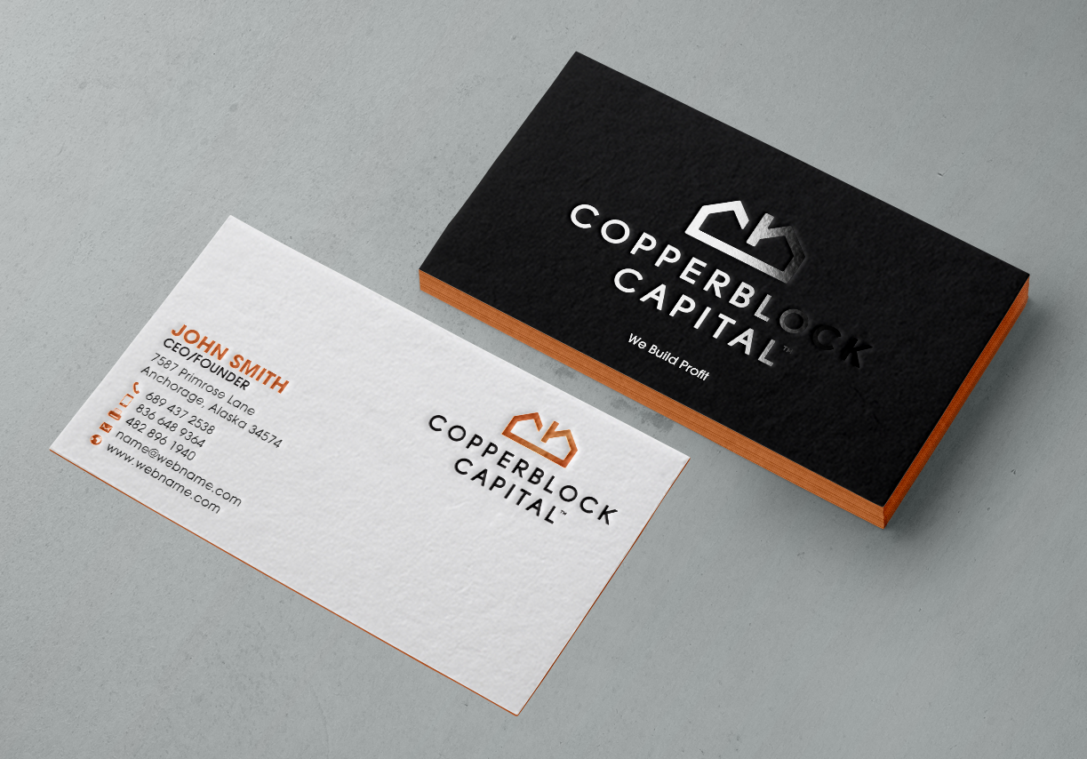 Visitenkarten-Design von chandrayaan.creative für Copperblock Capital Corp. | Design #20329665