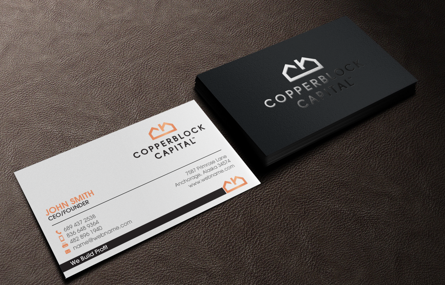 Visitenkarten-Design von chandrayaan.creative für Copperblock Capital Corp. | Design #20329668