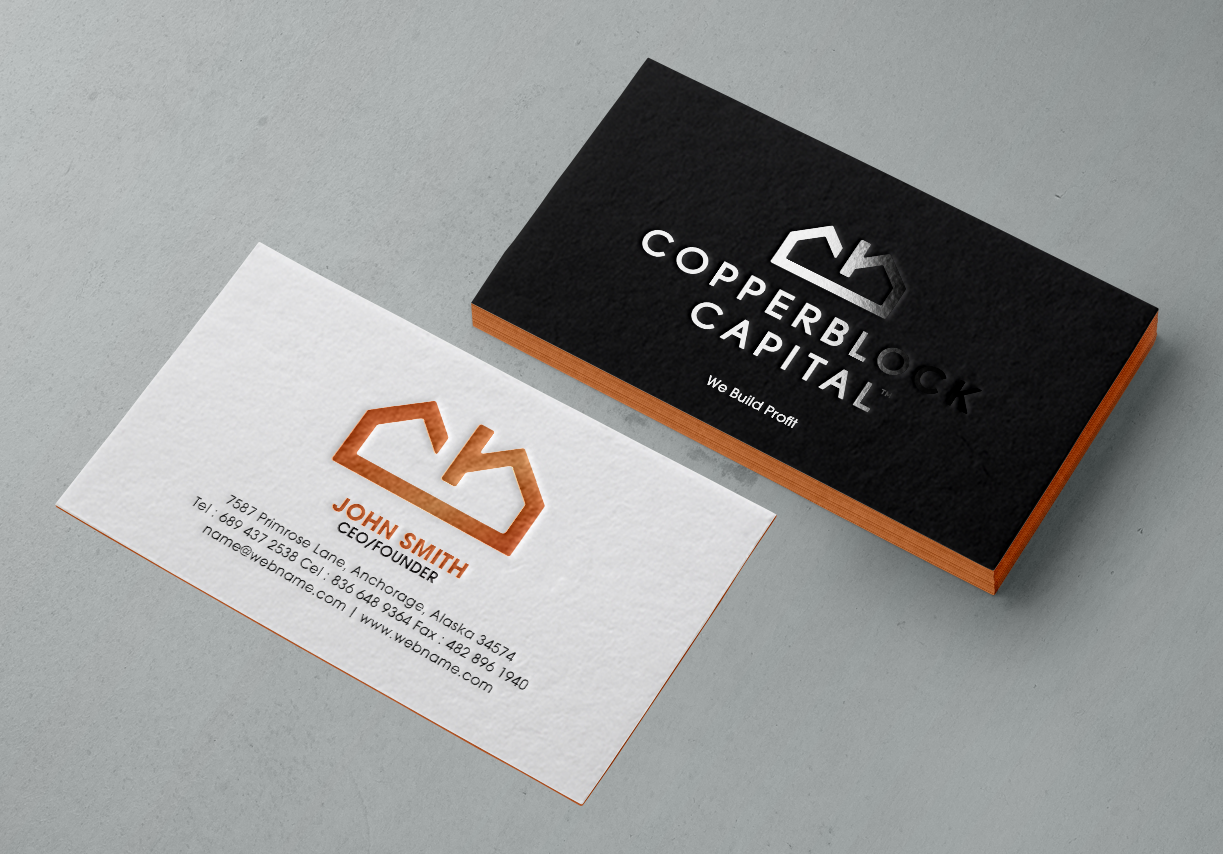 Business Card Design by chandrayaan.creative for Copperblock Capital Corp. | Design #20329673