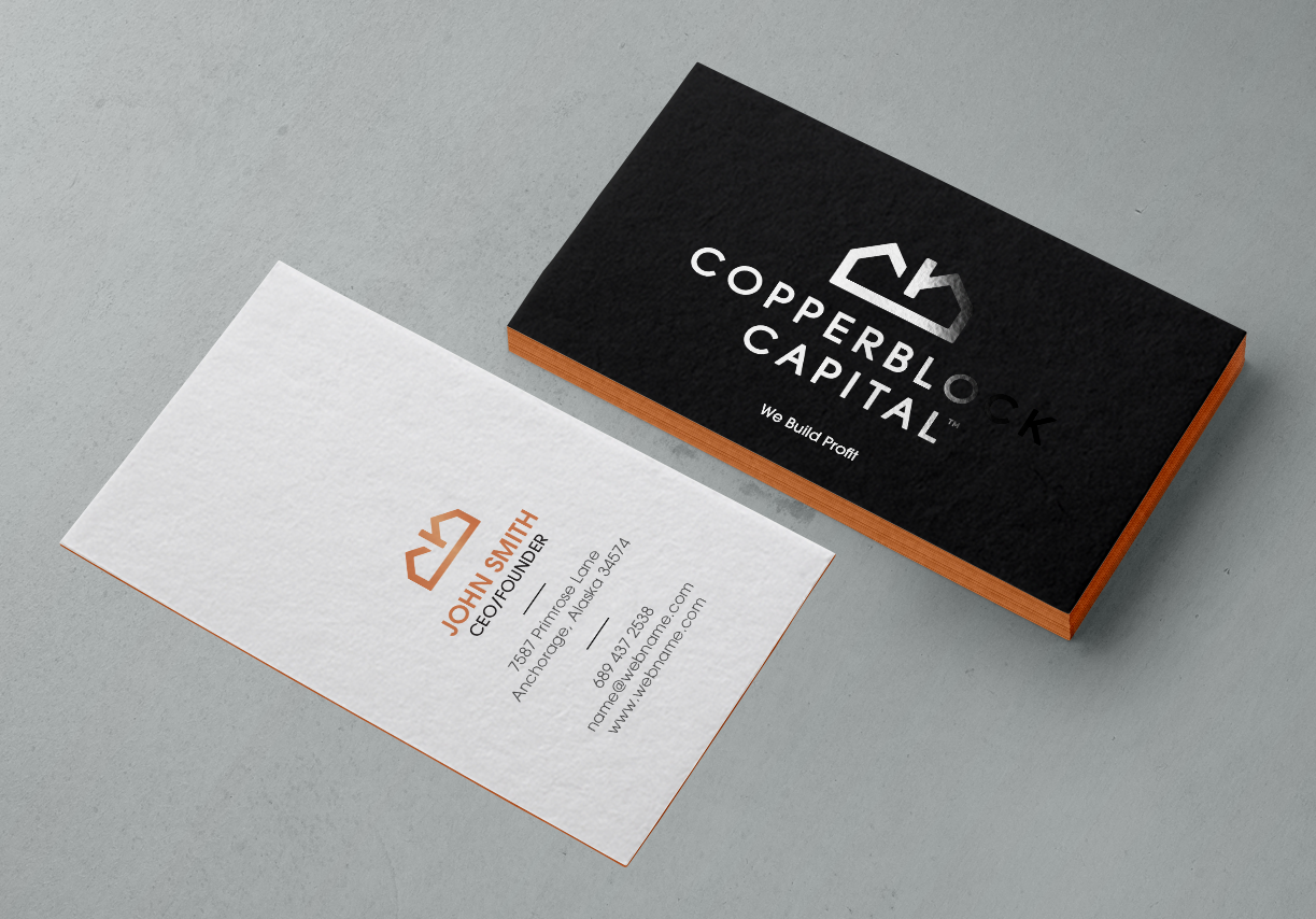 Visitenkarten-Design von chandrayaan.creative für Copperblock Capital Corp. | Design #20329683