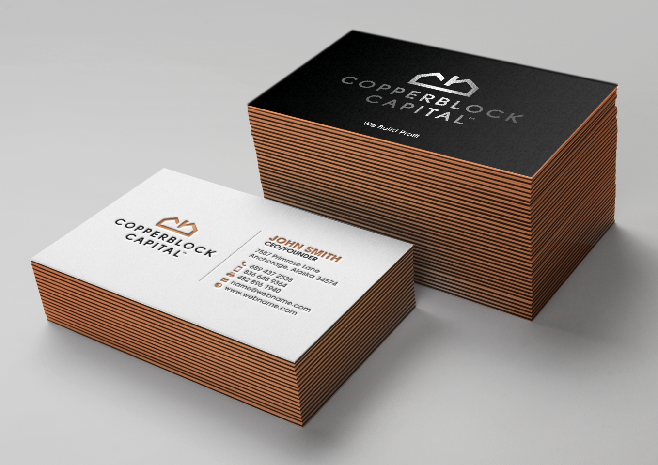 Visitenkarten-Design von chandrayaan.creative für Copperblock Capital Corp. | Design #20329684