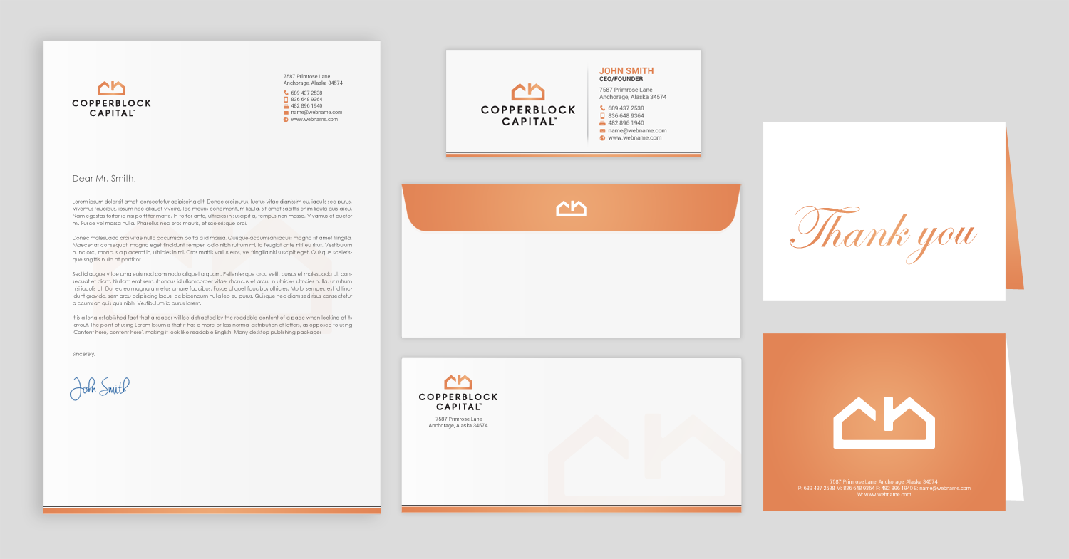 Business Card Design by chandrayaan.creative for Copperblock Capital Corp. | Design #20342456