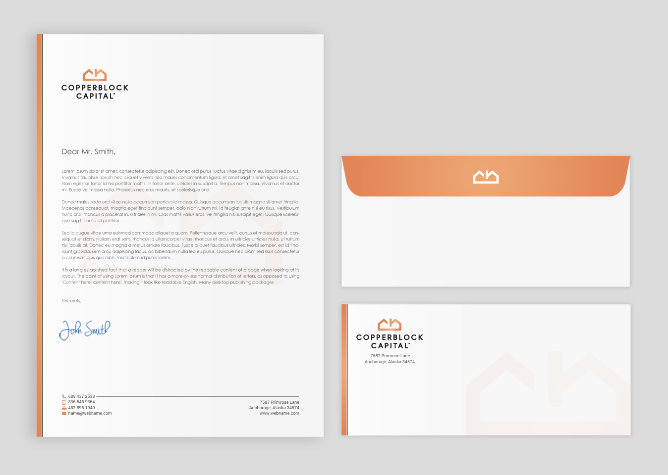 Business Card Design by chandrayaan.creative for Copperblock Capital Corp. | Design #20350975