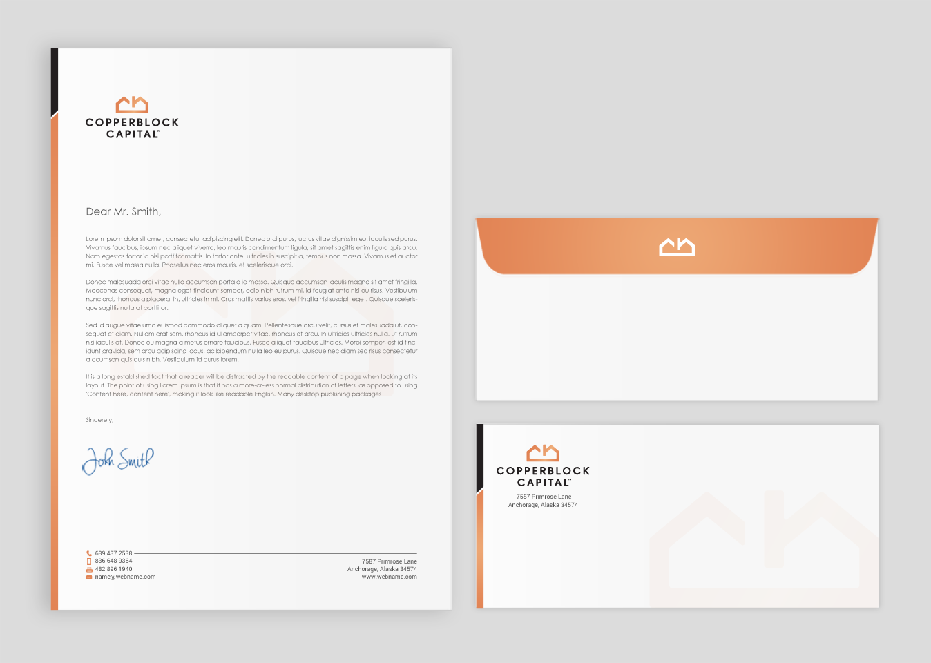 Business Card Design by chandrayaan.creative for Copperblock Capital Corp. | Design #20350981