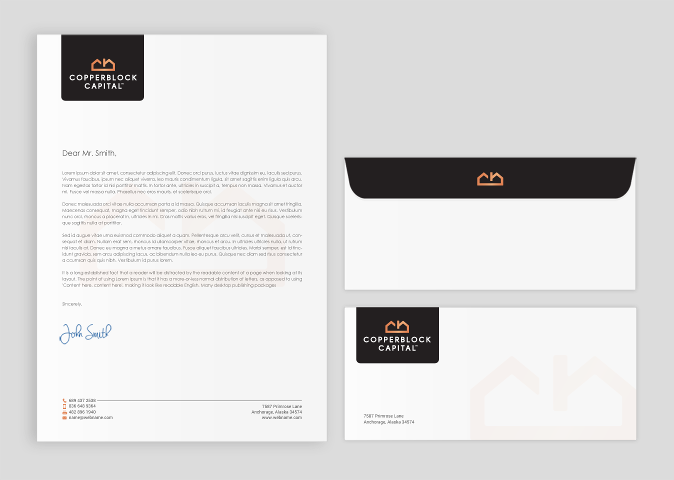 Business Card Design by chandrayaan.creative for Copperblock Capital Corp. | Design #20350991