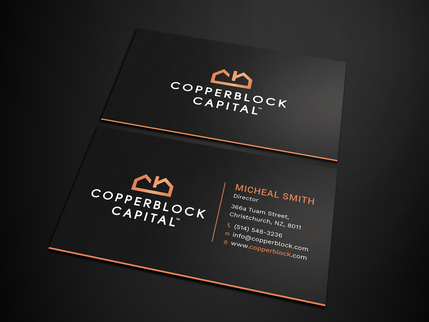 Business Card Design by Tripti Ranjan Gain for Copperblock Capital Corp. | Design #20328661
