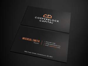 Design de Carte de Visite par Tripti Ranjan Gain pour Copperblock Capital Corp. | Design : #20328663