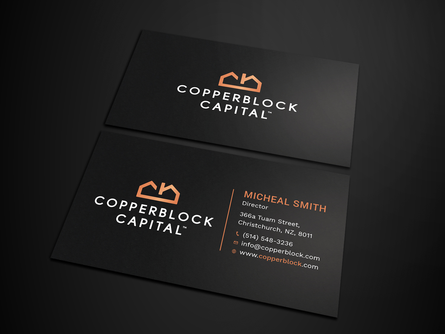Business Card Design by Tripti Ranjan Gain for Copperblock Capital Corp. | Design #20328665