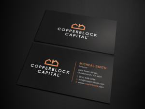 Design de Carte de Visite par Tripti Ranjan Gain pour Copperblock Capital Corp. | Design : #20328665