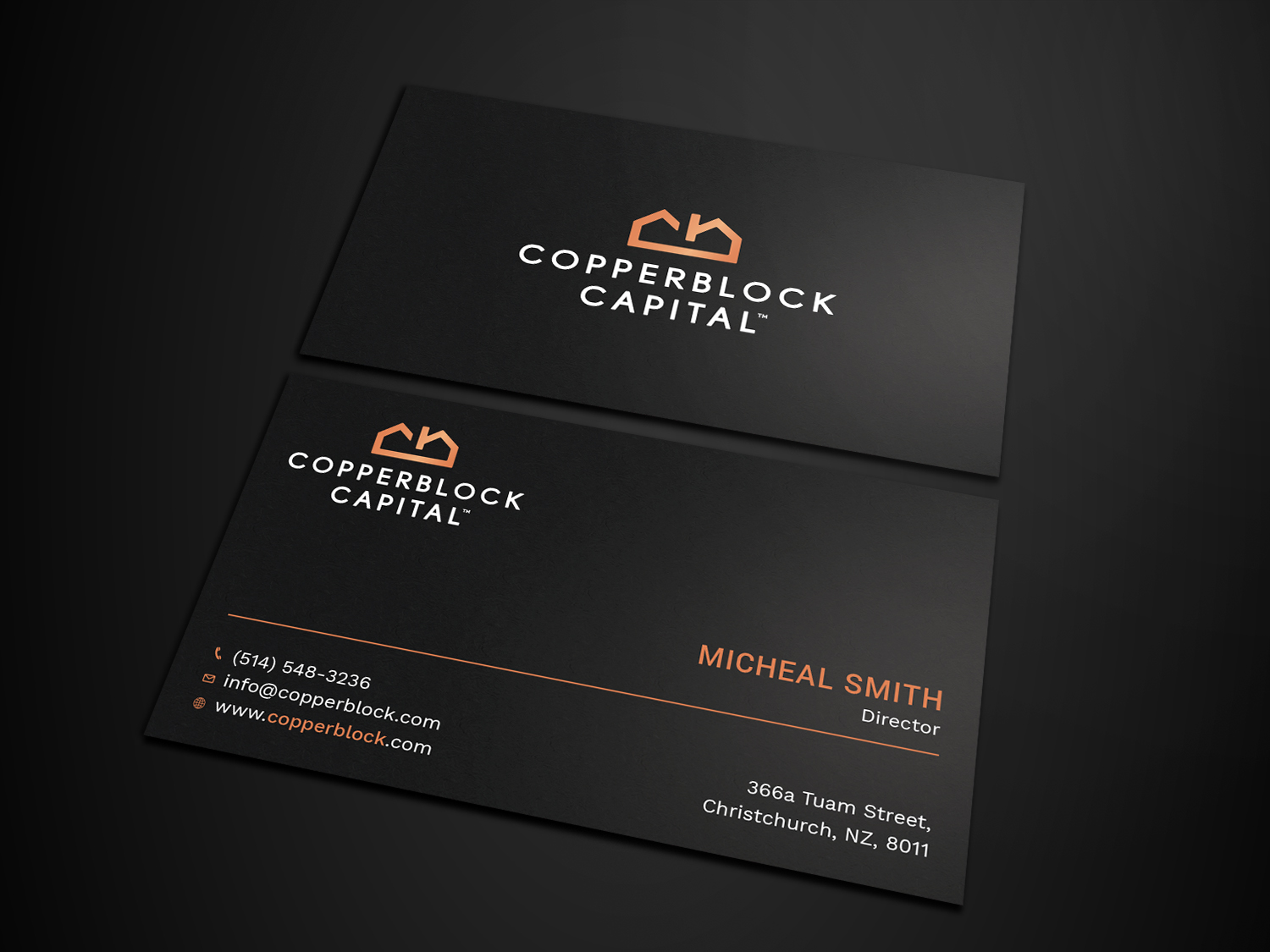 Design de Carte de Visite par Tripti Ranjan Gain pour Copperblock Capital Corp. | Design #20328669