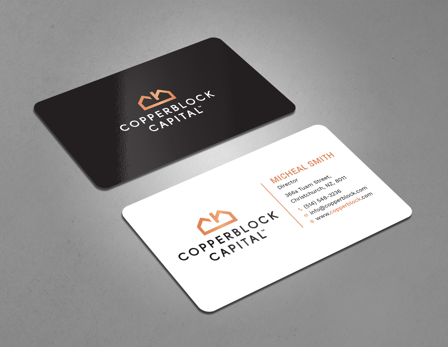 Design de Carte de Visite par Tripti Ranjan Gain pour Copperblock Capital Corp. | Design #20328682