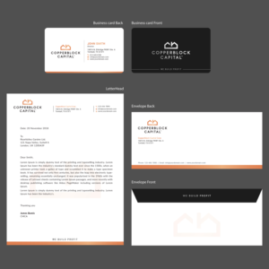 Visitenkarten-Design von Bold Pixels für Copperblock Capital Corp. | Design: #20329403