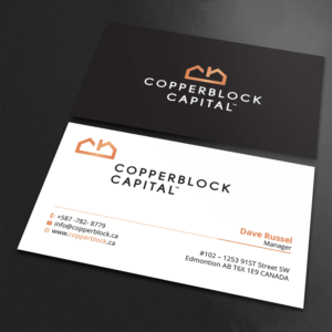 Business Card Design by Sujan4art for Copperblock Capital Corp. | Design: #20326185