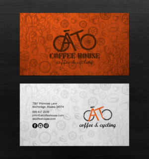 Coffee House With Cycling Theme Wants Business Cards | Visitenkarten-Design von chandrayaan.creative