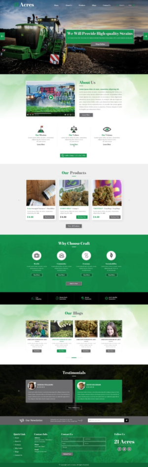 21 Acres Craft Cannabis Company | Web Design by Reimagine