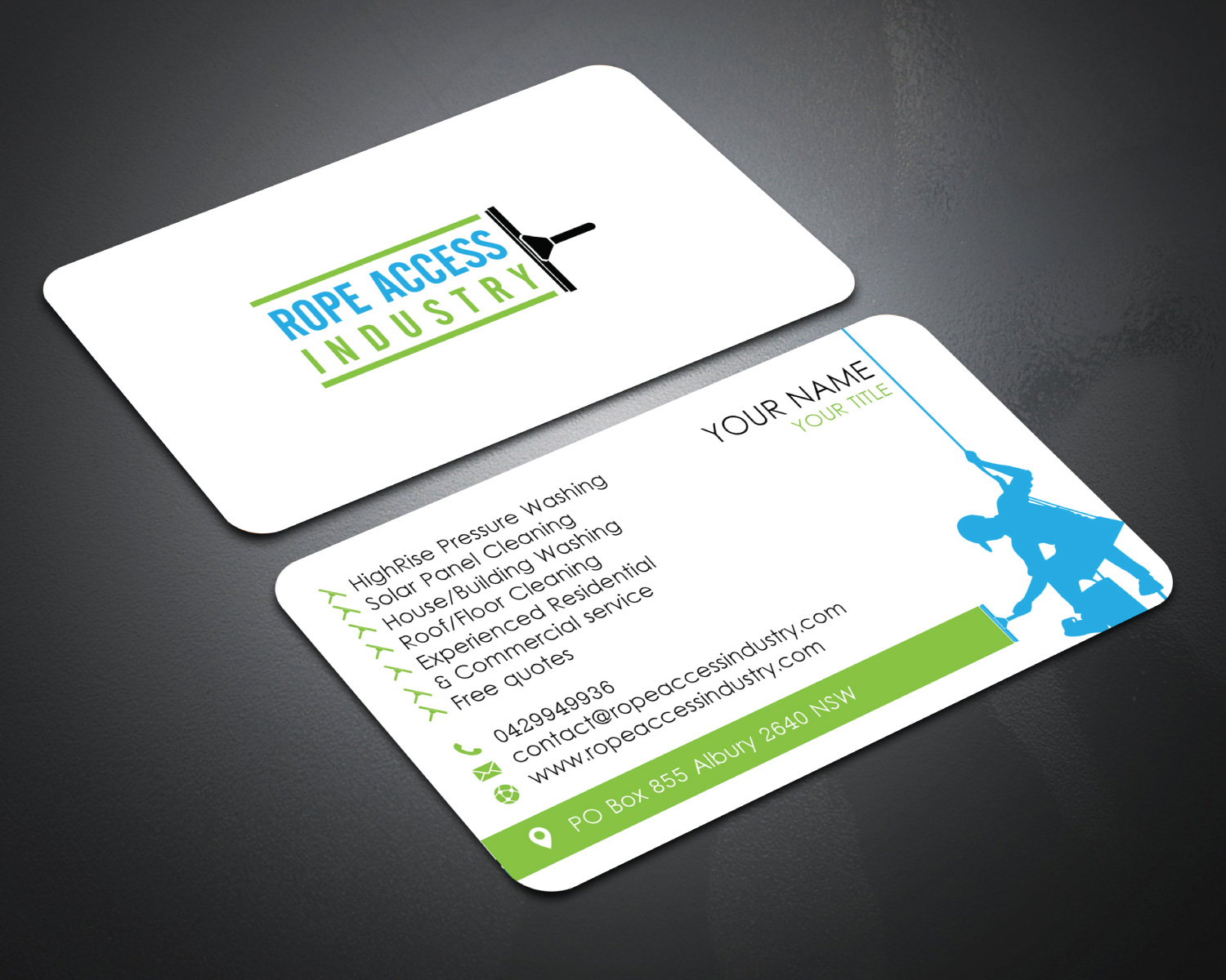 Business Card Design by LAXMI DESIGNHUB for Rope Access Industry | Design #20330394