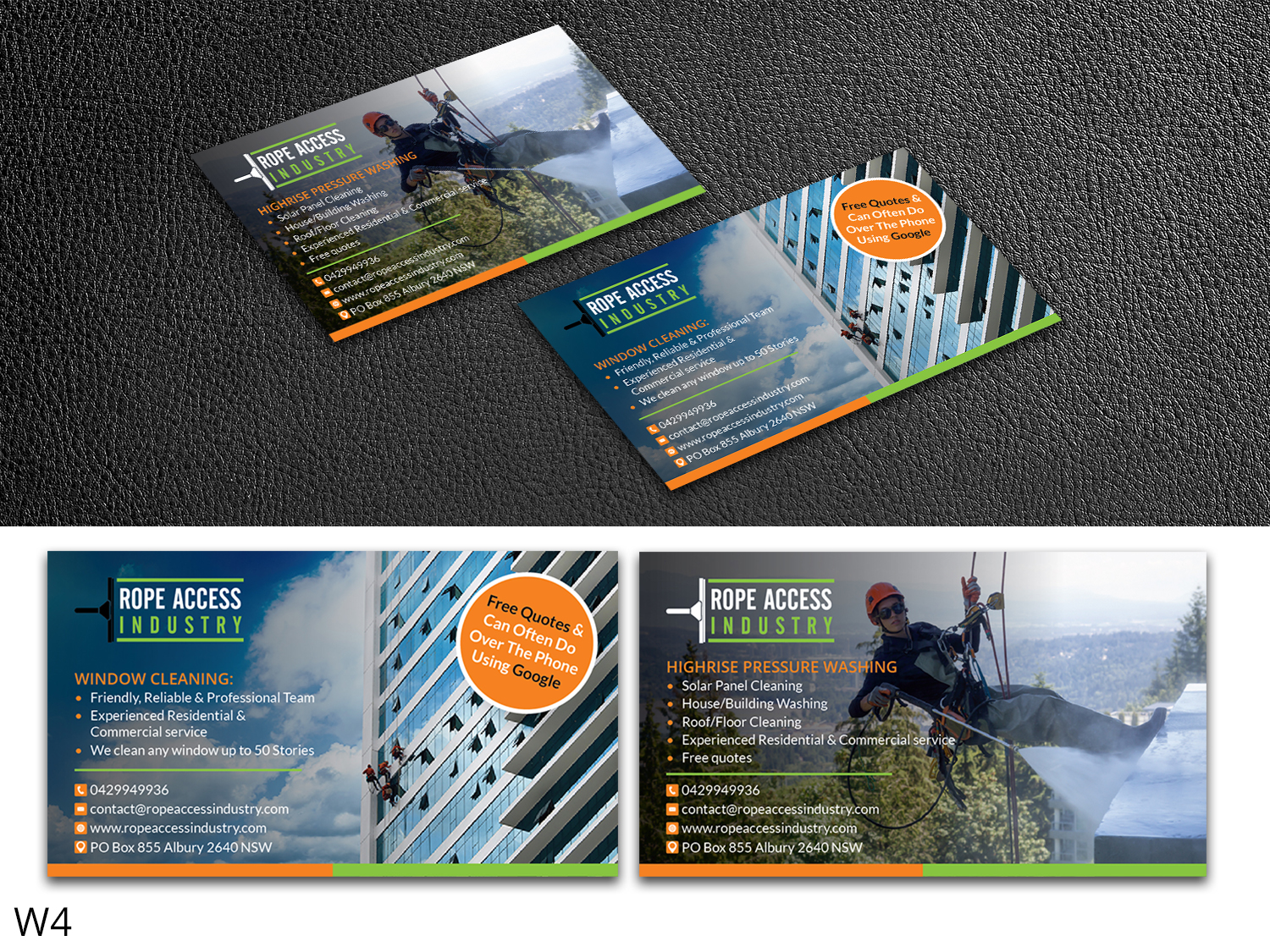 Design de Carte de Visite par Designanddevelopment pour Rope Access Industry | Design : #20332729