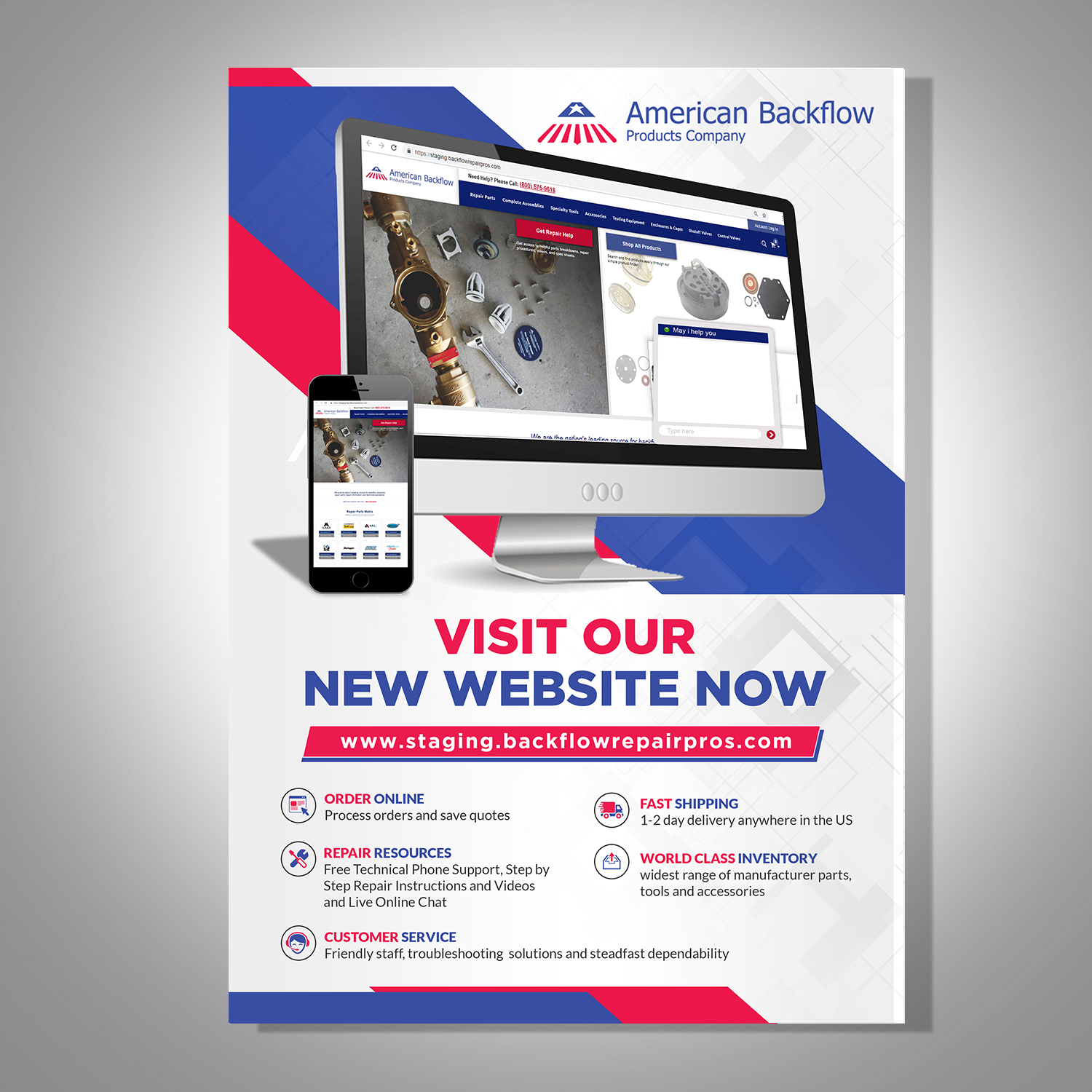 Flyer Design by hih7 for American Backflow Products Company | Design: #20396419