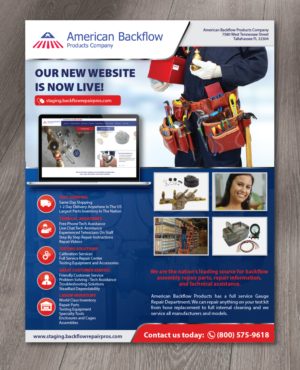 Flyer Design by alex989 for American Backflow Products Company | Design: #20383483