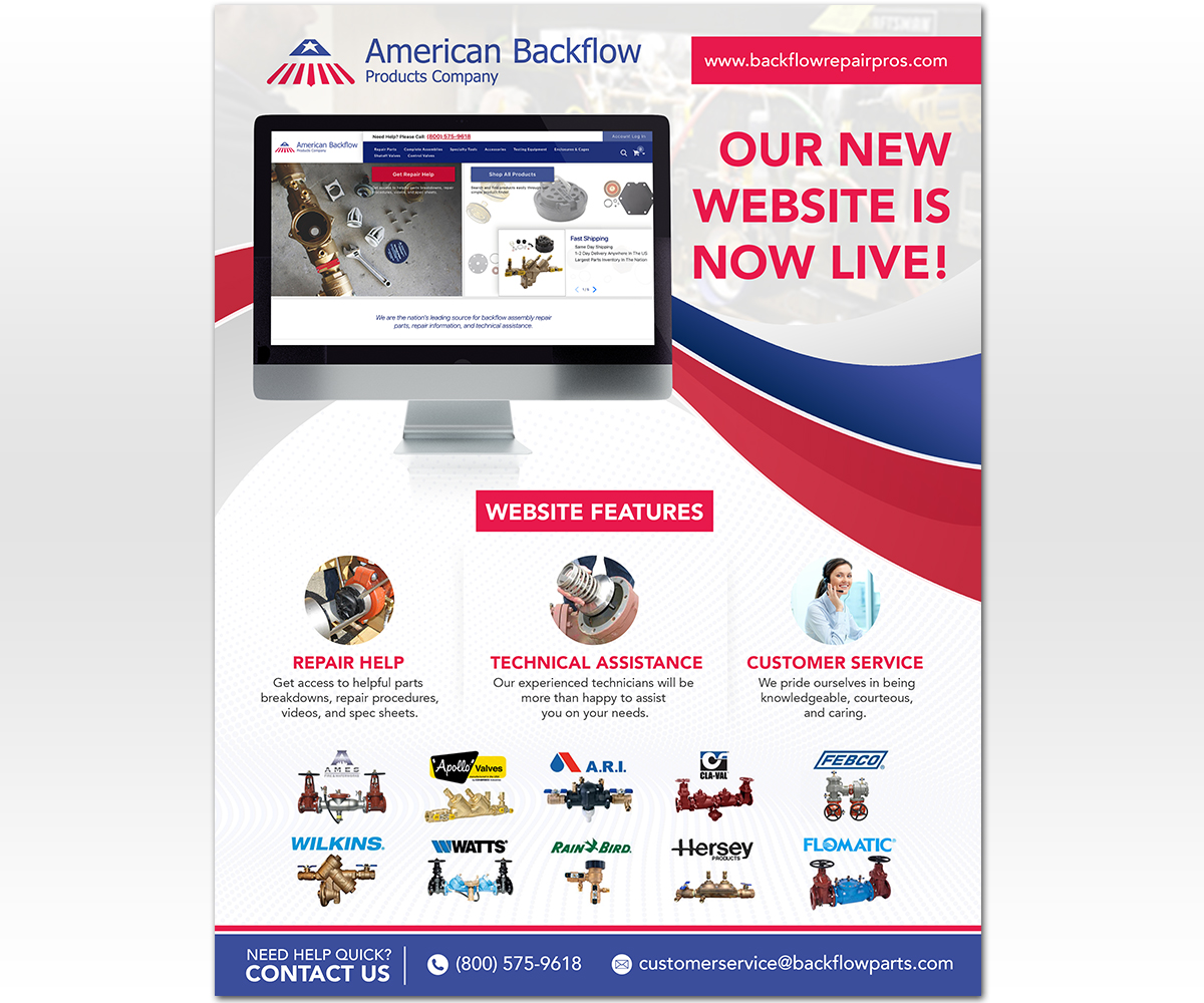 Flyer-Design von Luniere Designs für American Backflow Products Company | Design #20379883