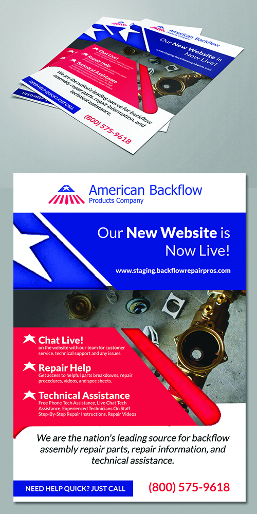 Flyer Design by BLUE WINGS for American Backflow Products Company | Design #20368339