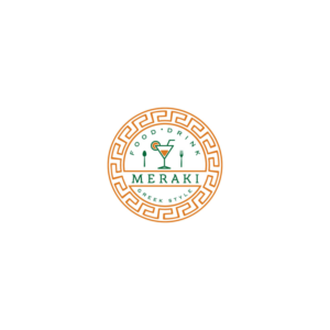 Meraki  - Food.  Drink.  Greek style | Diseño de Logo por ecorokerz