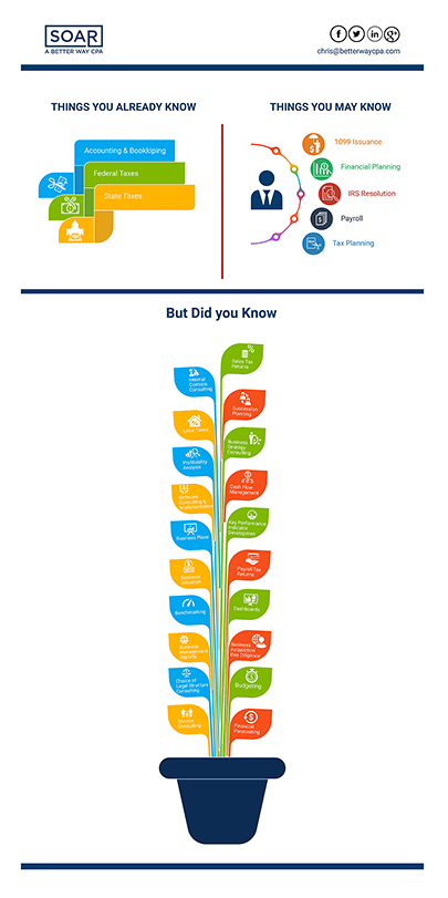 Infografik-Design von TGDesigns für Chris Hervochon, CPA, CVA LLC | Design #20417627