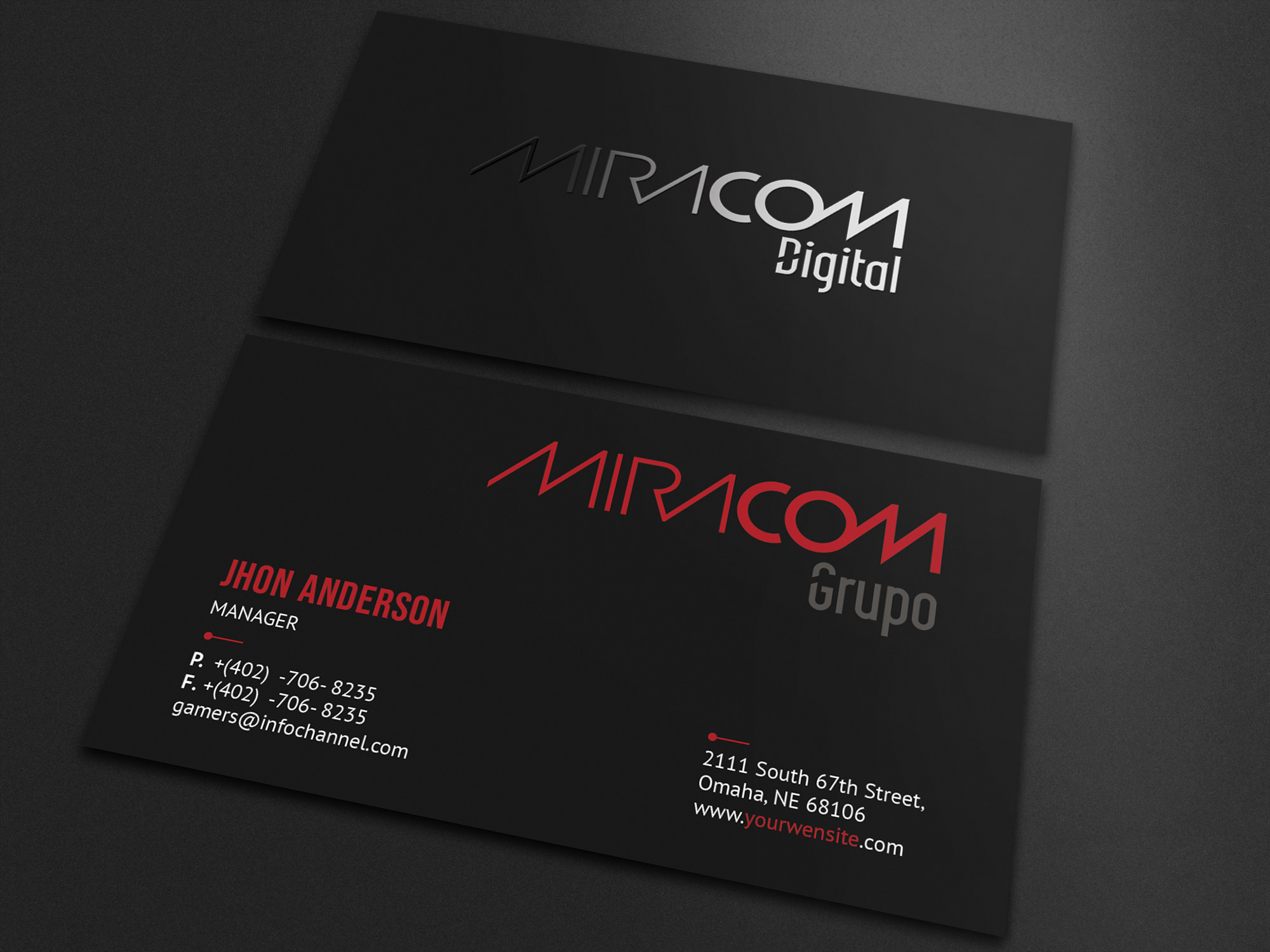 Diseño de Tarjeta de Presentación por Sujan4art para Open Circuit Television Producciones S.L. | Diseño #20359369