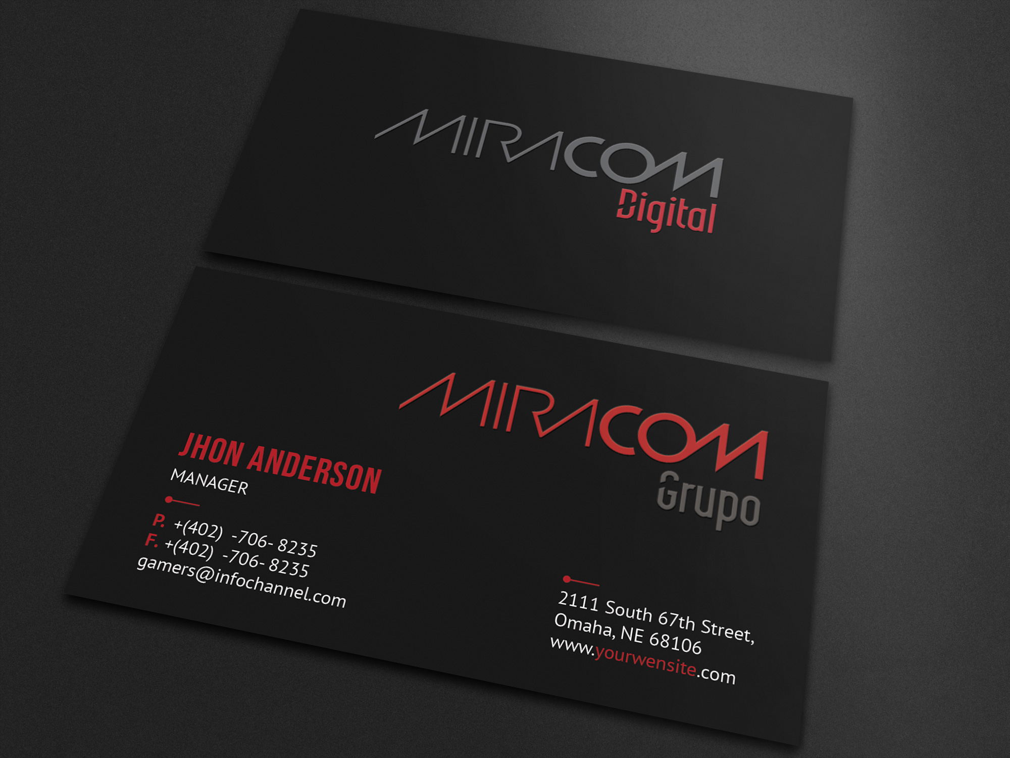 Diseño de Tarjeta de Presentación por Sujan4art para Open Circuit Television Producciones S.L. | Diseño #20359371