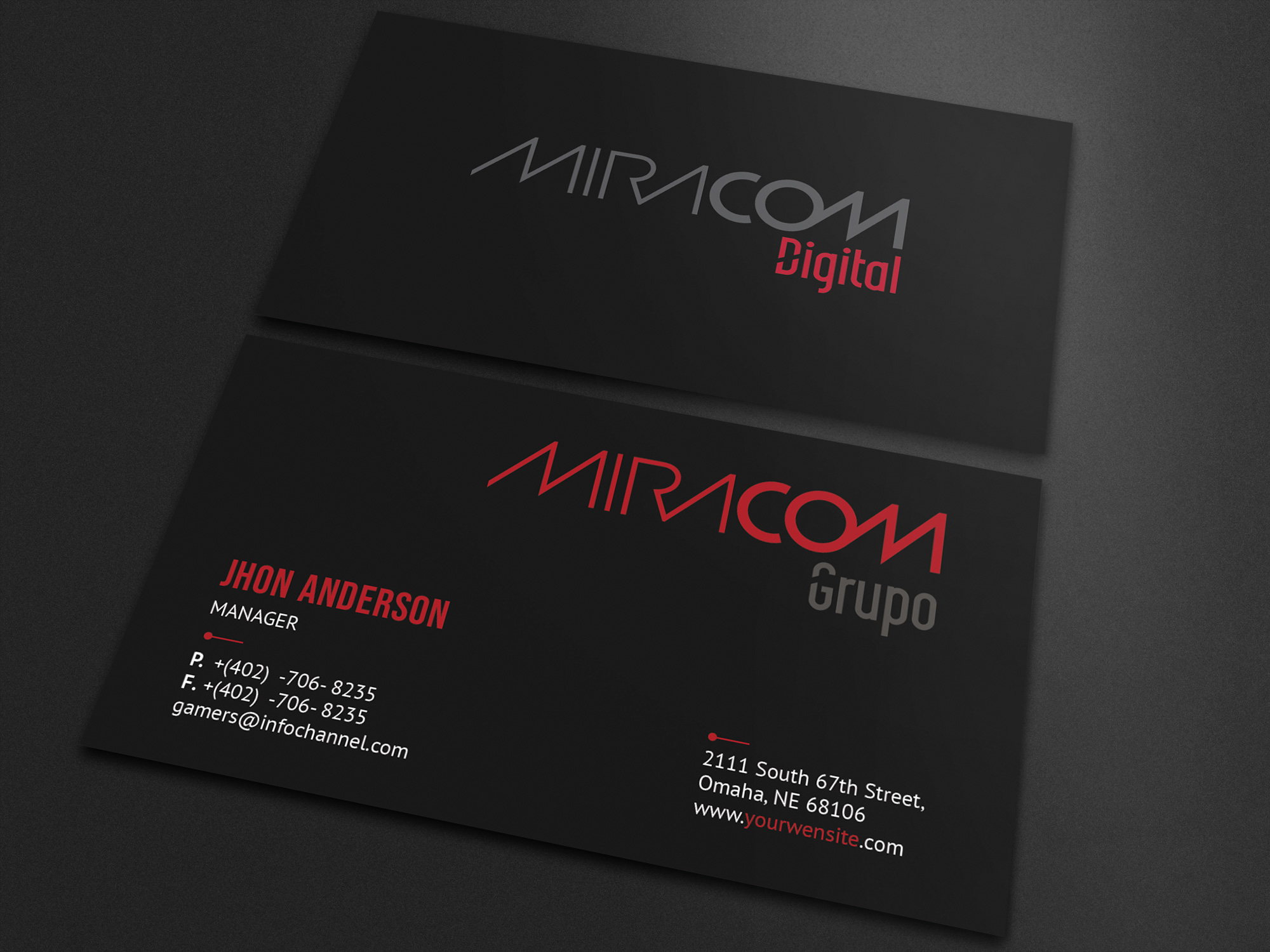 Diseño de Tarjeta de Presentación por Sujan4art para Open Circuit Television Producciones S.L. | Diseño #20359372