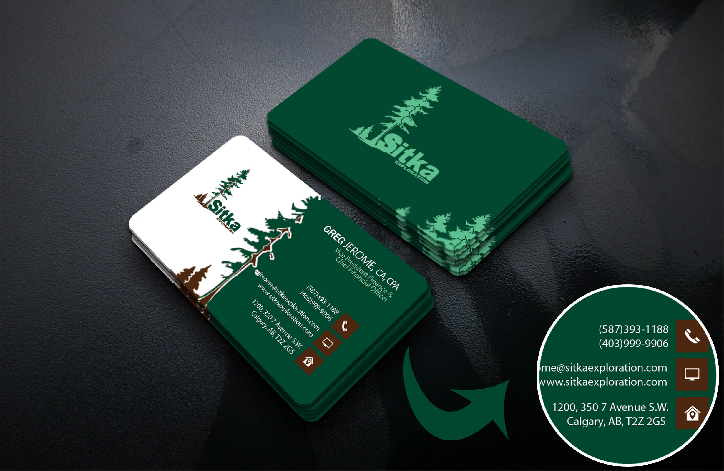 Business Card Design by Harshan for Wine Club - Sitka Exploration Ltd. | Design #20374215