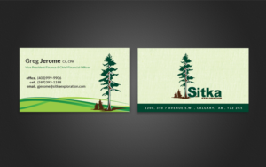 Business Card Design by  Artman for Wine Club - Sitka Exploration Ltd. | Design: #20355019