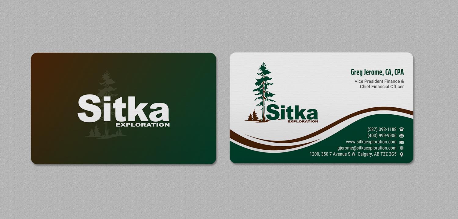 Business Card Design by INDIAN_Ashok for Wine Club - Sitka Exploration Ltd. | Design #20351401