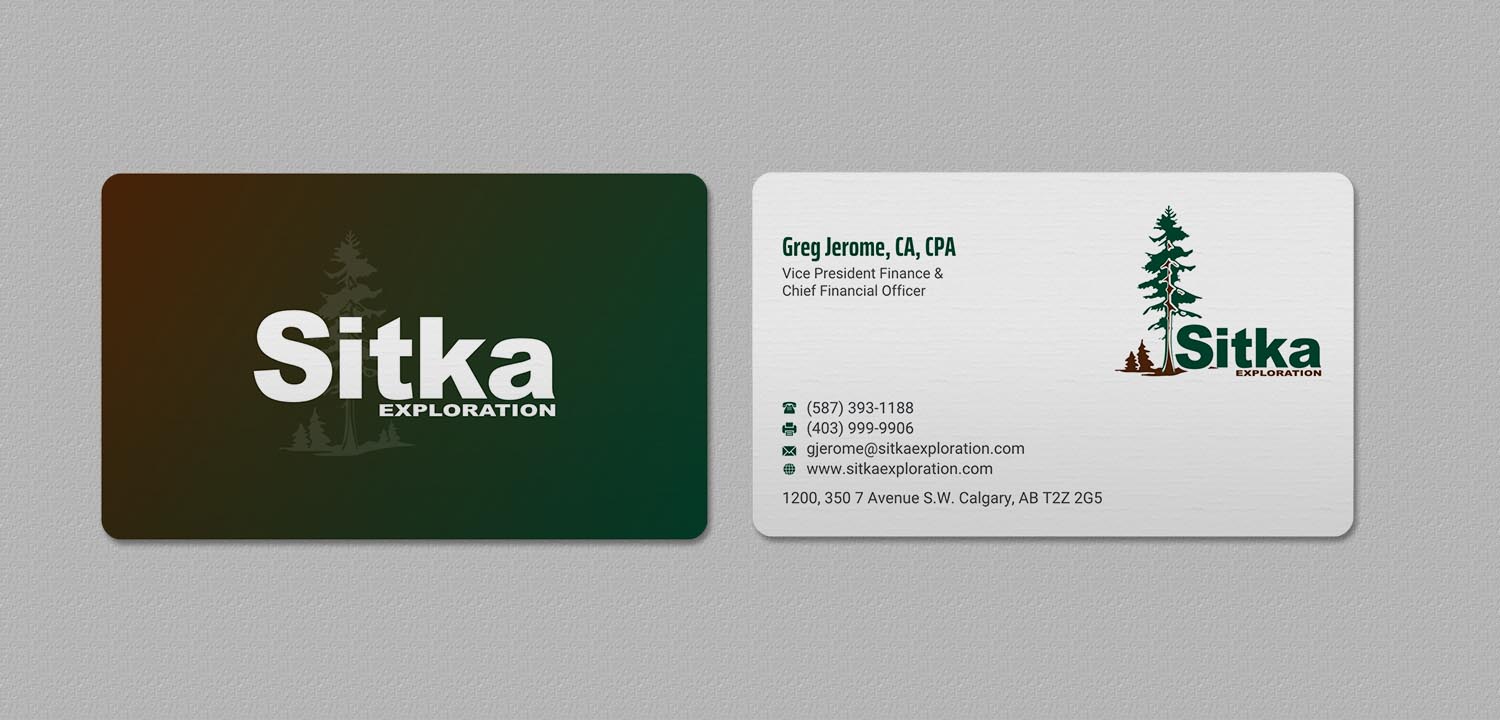 Diseño de Tarjeta de Presentación por INDIAN_Ashok para Wine Club - Sitka Exploration Ltd. | Diseño #20351404